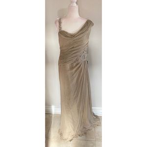 Jovani Gown 92167 Latte